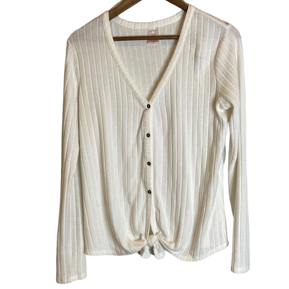 No Boundaries Tops - No Boundaries White Long Sleeved Buttoned Shirt